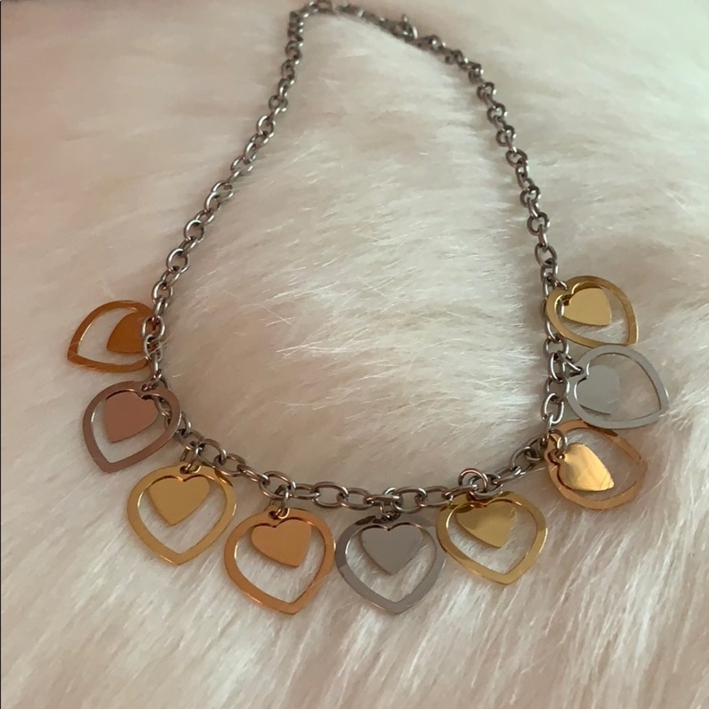 EUC Milor Jewelry 18" Heart Necklace